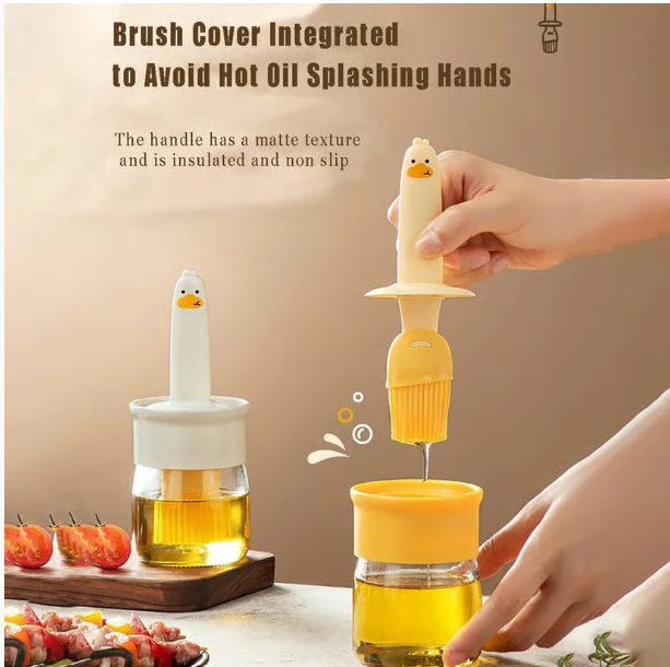 Viths 2-in-1 Premium Oil Dispenser & Silicone Basting Brush