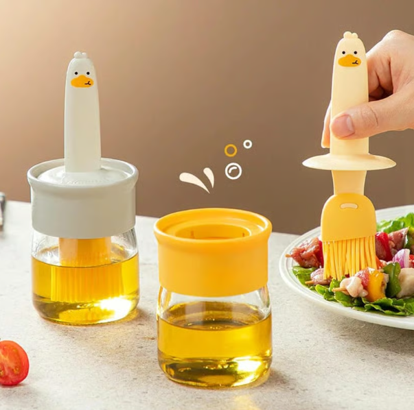 Viths 2-in-1 Premium Oil Dispenser & Silicone Basting Brush